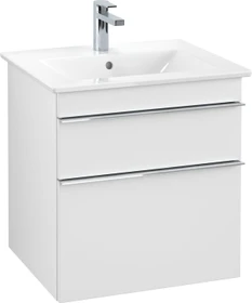 Villeroy & Boch Venticello Waschbeckenunterschrank für Becken mittig 2 Auszüge 553x590x477mm white matt/chrome