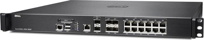 Dell SonicWALL NSA 3600 Firewall, 12x RJ-45, 4x SFP, 2x SFP+, 3DES/AES