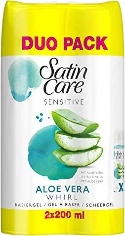 Gillette Venus Satin Care Sensitive Skin Rasiergel, 400ml (2x 200ml)