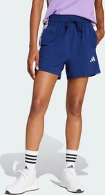 adidas Essentials 3-Streifen Cotton Trainingshose kurz dark blue/white (Damen)