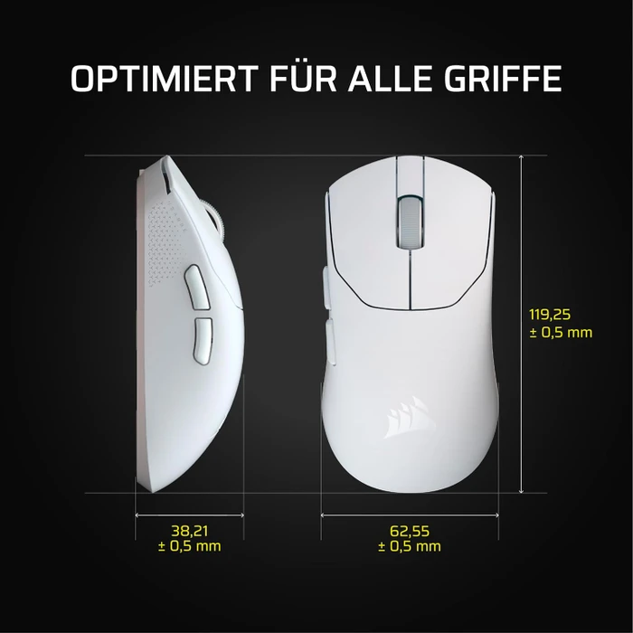 Corsair Sabre v2 Pro Ultralight Wireless, weiß, USB