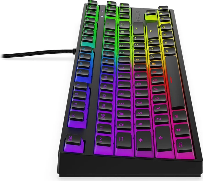 Krux Atax Pro RGB Pudding, TKL, schwarz, LEDs RGB, Gateron YELLOW, USB, US