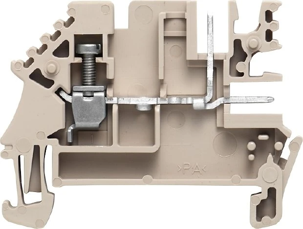 Weidmüller WDU 1.5/BLZ 5.08 Durchgangs-Reihenklemme, Schraubanschluss, dunkelbeige, 1.5 mm², 16 A, 250 V, Anzahl Anschlüsse: 3
