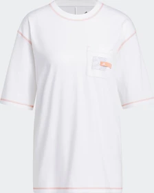 adidas Sport Statement Boyfriend Pocket T-Shirt kurzarm weiß (Damen)