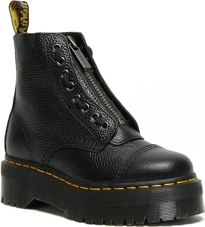 Dr. Martens Sinclair Soft Leather Platform Boots schwarz