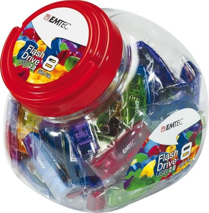 Emtec C410 Color Mix 8GB, USB-A, USB 2.0, 80er-Pack