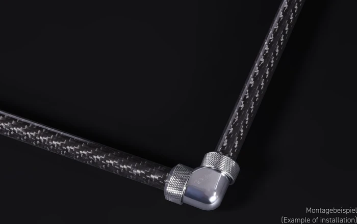 Alphacool Carbon HardTube, 80cm 13/10mm, carbon, 4er-Pack