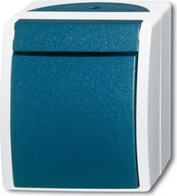 Busch-Jaeger Ocean Wippschalter, grau/blaugrün