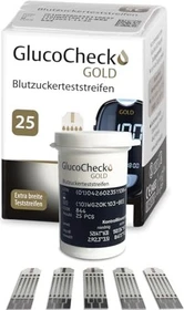Aktivmed GlucoCheck Gold Blutzucker-Teststreifen, 25 Stück