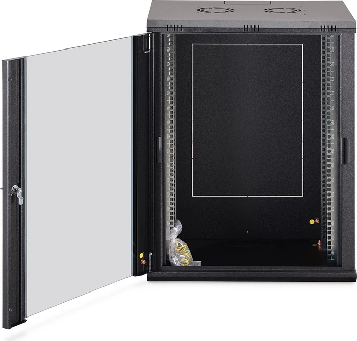 Digitus Dynamic-N Serie 19" Wandgehäuse 16HE, unmontiert, Sicherheitsglastür, IP2X, RAL 9005, 450mm tief