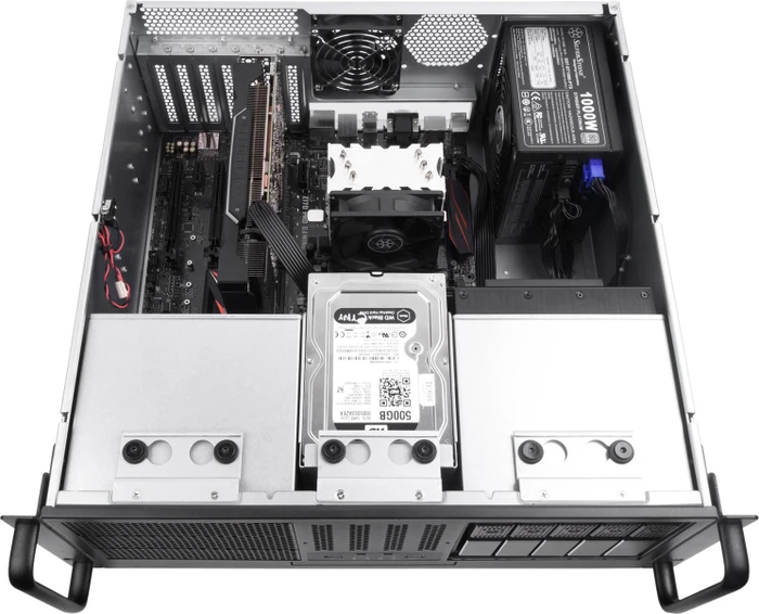 SilverStone RM41-H08, Rackmount Storage, grau/schwarz, 4HE, ATX