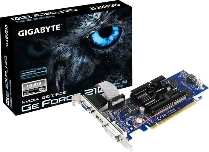 GIGABYTE GeForce 210 (Rev. 6.0/6.1), 1GB DDR3, VGA, DVI, HDMI