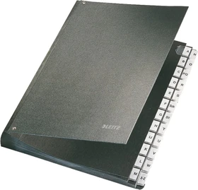 Leitz Pultordner mit Alphabetregister, 24 Fächer, A4, schwarz
