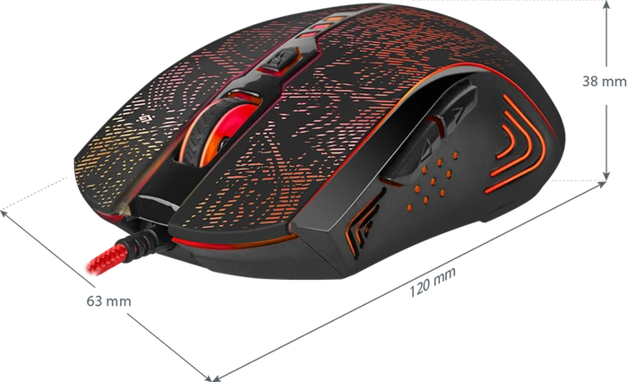 Defender OverLord GM-890 RGB Gaming Mouse schwarz, USB