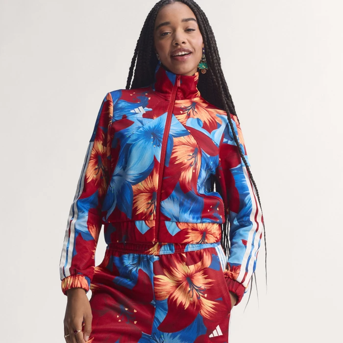 adidas x Farm Rio House of Tiro Trainingsjacke light blue/tactile red/cream white (Damen)