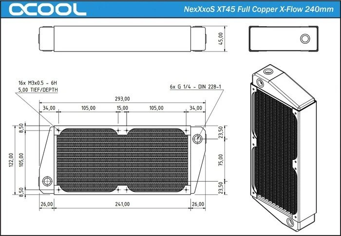 Alphacool NexXxoS XT45 Industry HPC Series X-Flow 240mm