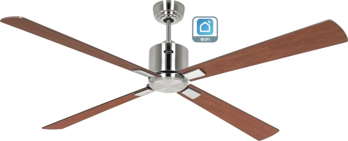 CasaFan Eco Neo III 152 BN-NB/KI WiFi Deckenventilator nuss/kirsch/chrom gebürstet