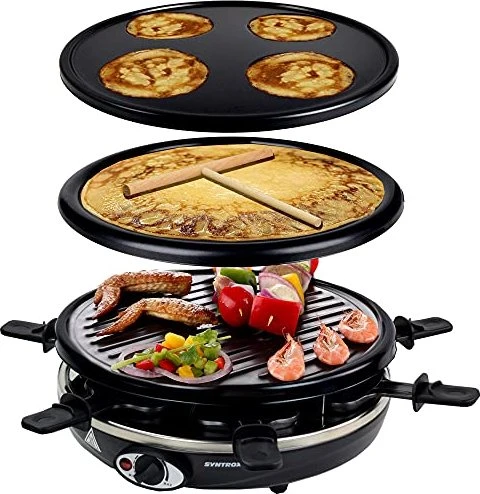 Syntrox Basel Raclette-Set mit Wechselplatten