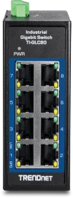 TRENDnet TI Hardened Industrial Railmount Gigabit Switch, 8x RJ-45 (TI-GLC80)