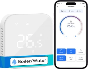 Meross MTS205B Smart Wi-Fi Thermostat mit Display, weiß
