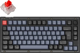Keychron V1 Knob Version, Frosted Black, LEDs RGB, hot-swap, Keychron K Pro RED, USB, DE
