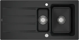 Villeroy & Boch Architectura 60 XR Einbau Becken reversibel mit Ablauffernbedienung pure black