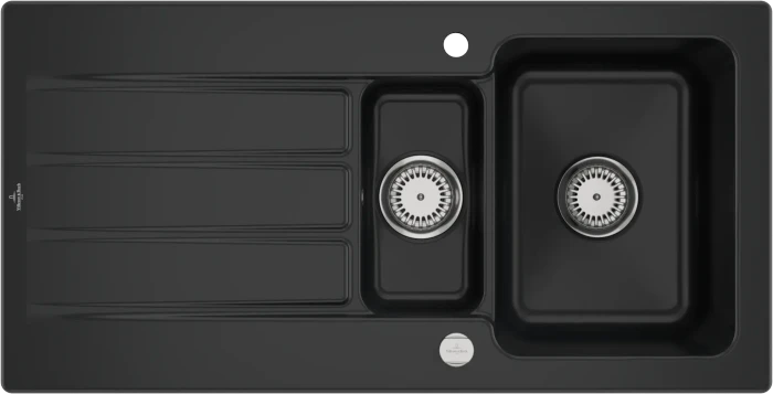 Villeroy & Boch Architectura 60 XR Einbau Becken reversibel mit Ablauffernbedienung pure black