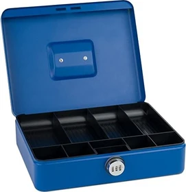 SAX XL Geldkassette, blau, mechanische Zahlenkombination