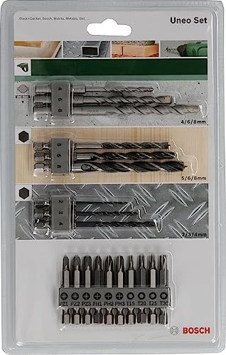 Bosch DIY Uneo Bohrer-/Bits-Zubehörset, 19-tlg.