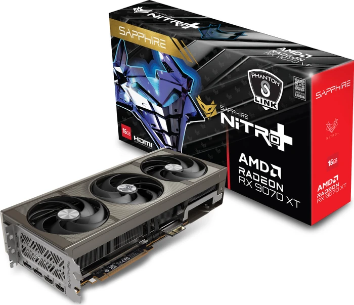 Sapphire Nitro+ Radeon RX 9070 XT PhantomLink, 16GB GDDR6, 2x HDMI, 2x DP, lite retail