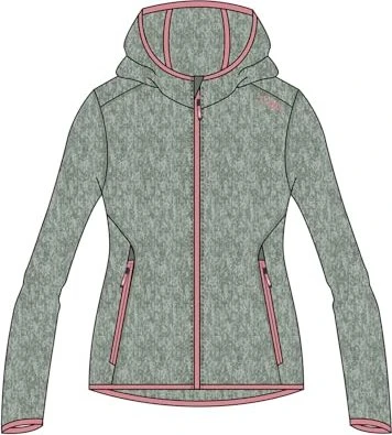 CMP Knit-Tech Meliert Fleece Jacke jade/salvia (Junior)