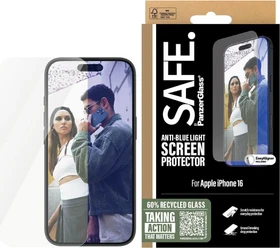 PanzerGlass Safe Anti-Blue Light Screen Protector Ultra-Wide Fit für Apple iPhone 16