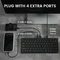 Perixx Periboard-416 Mini Keyboard, schwarz, LEDs weiß, USB & USB-C, US Vorschaubild