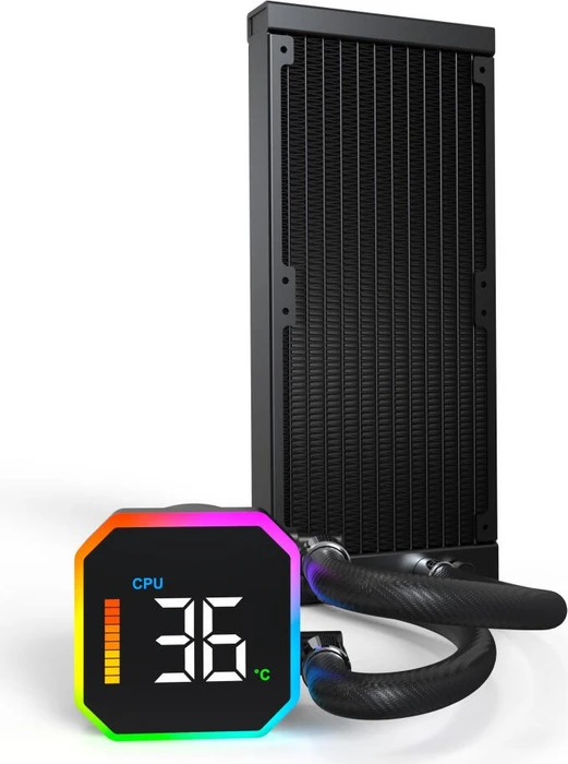 Montech HyperFlow Digital 240 Black, schwarz