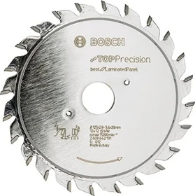 Bosch Professional Top Precision Best for Laminated Panel Kreissägeblatt 24Z, 125x3.6x20mm, 1 Stück