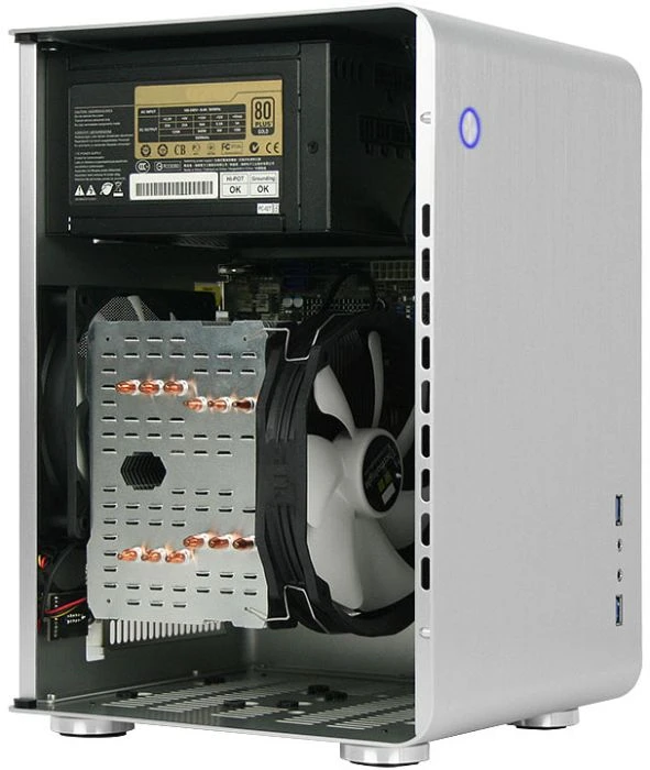 Cooltek U2 silber, Acrylfenster, Mini-ITX