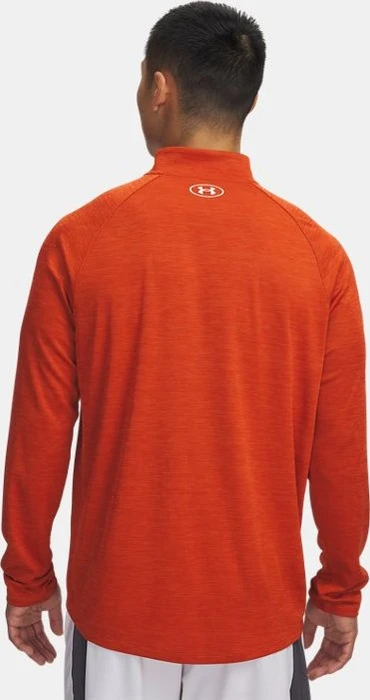 Under Armour Tech Textured Funktionsshirt langarm orange base/white (Herren)