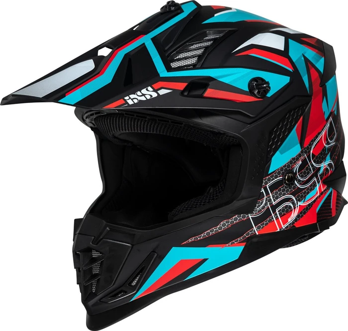 iXS 363 2.0 matt schwarz/blau/rot