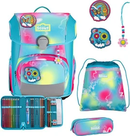 Scout Neo Safety Light Happy Rainbow Schultaschen-Set, 4-tlg.