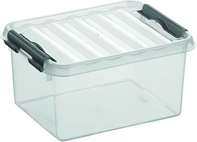 Sunware Q-Line Aufbewahrungsbox, 2l, transparent/grau