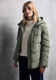 Street One Jacke mit Wellen-Steppung Jacke lichen green (Damen)