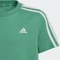 adidas Essentials 3-Streifen Cotton T-Shirt kurzarm semi court green/white (Junior) Vorschaubild
