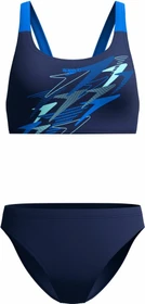Speedo Medley mit Logo und V-Rücken Bikini-Set navy (Damen)