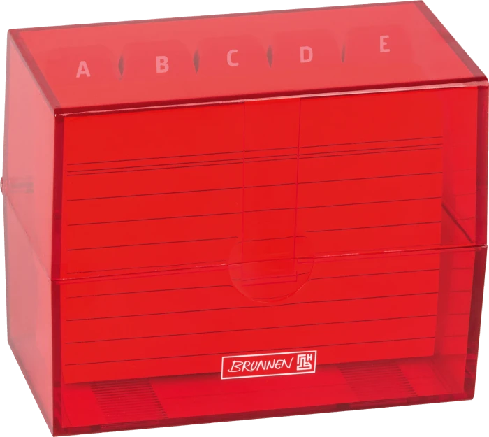 Brunnen Karteibox, A7, transparent/transparent, inkl. 100 Karteikarten