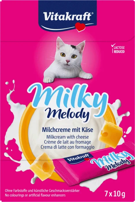 Vitakraft Milky Melody, Milchcreme mit Käse, 70g
