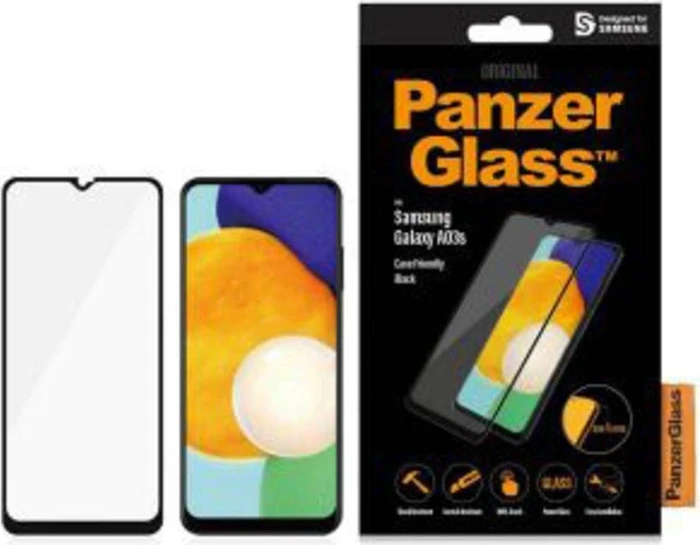 PanzerGlass Curved Edges Case Friendly für Samsung Galaxy A03s schwarz