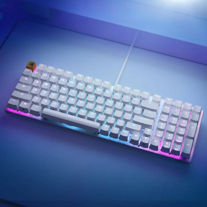 Glorious GMMK 2 Full Size, 96%, weiß, LEDs RGB, Glorious Fox Linear, USB, ES