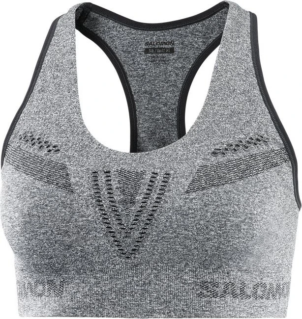 Salomon Essential Move On Seamless Sport-BH deep black/heather/reflective silver (Damen)