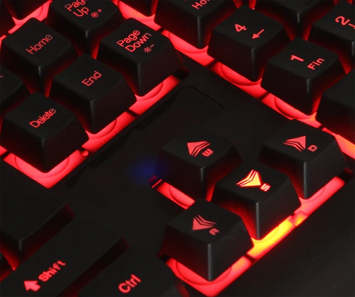 CiT WKB208 Avenger 3 Colour LED Iluminated Gaming Keyboard and Mouse, USB, UK