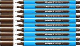 Schneider Slider Edge, XB Kugelschreiber braun/blau, 10er-Pack